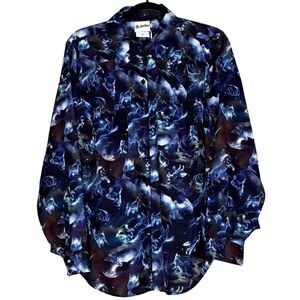 NWT Torrid Harry Potter Madison Button Front Size 0 Large Patronus Galaxy Print